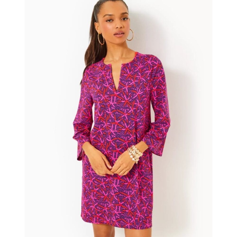 NWT Lilly Pulitzer Johana Long Sleeve Coverup in Passion Fruit Pink SOLD OUT